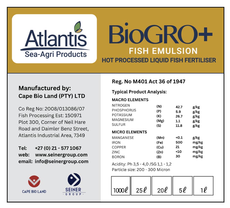 BioGro+<br />
Fish Emulsion