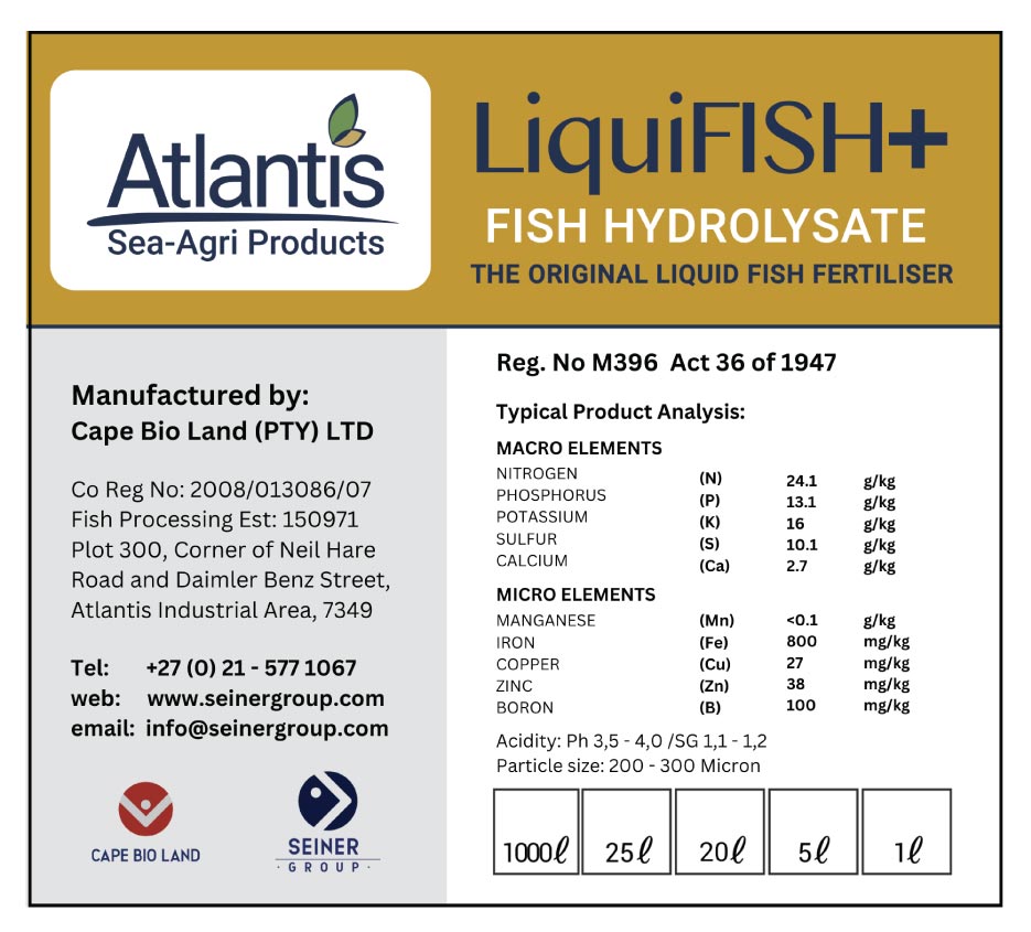 LiquiFISH+<br />
Fish Hydrolysate<br />
The original Liquid Fish Fertiliser
